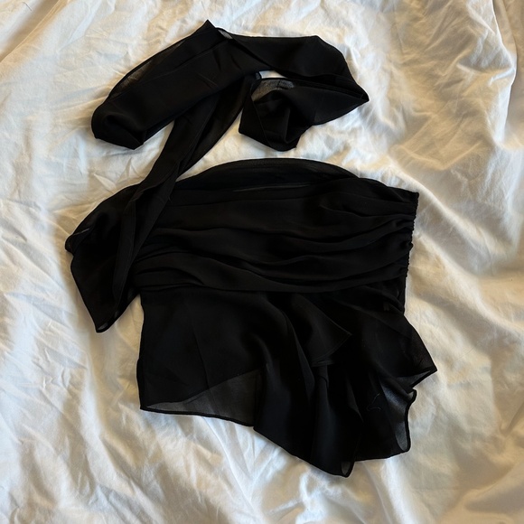 Danielle Guizio Chiffon Wrap Around Top Size S - Picture 8 of 8